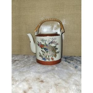 Vintage Satsuma peacock teapot